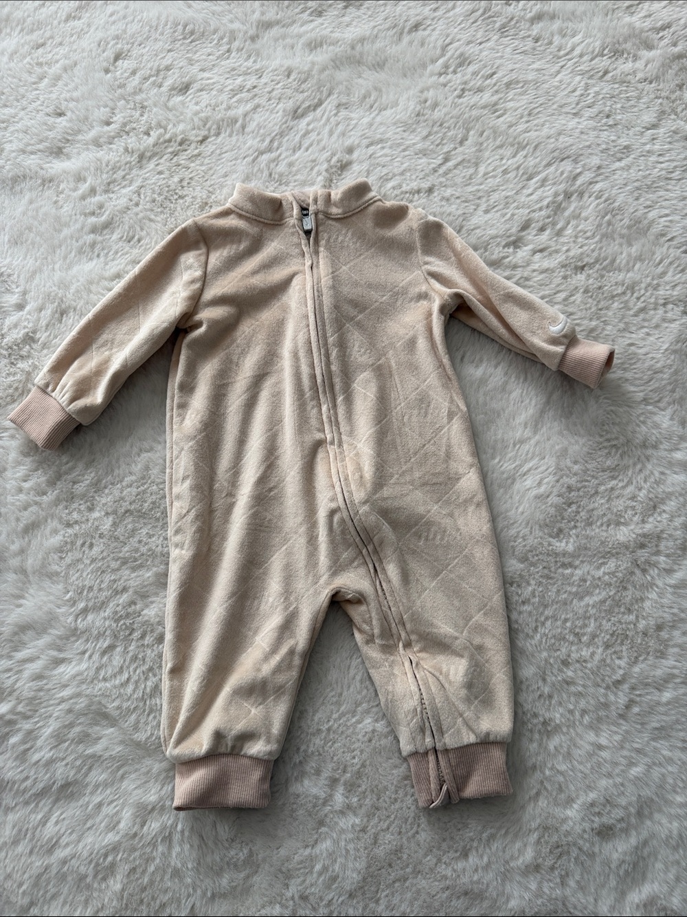 Nike Cream Quilted Kids One-Piece Bodysuit